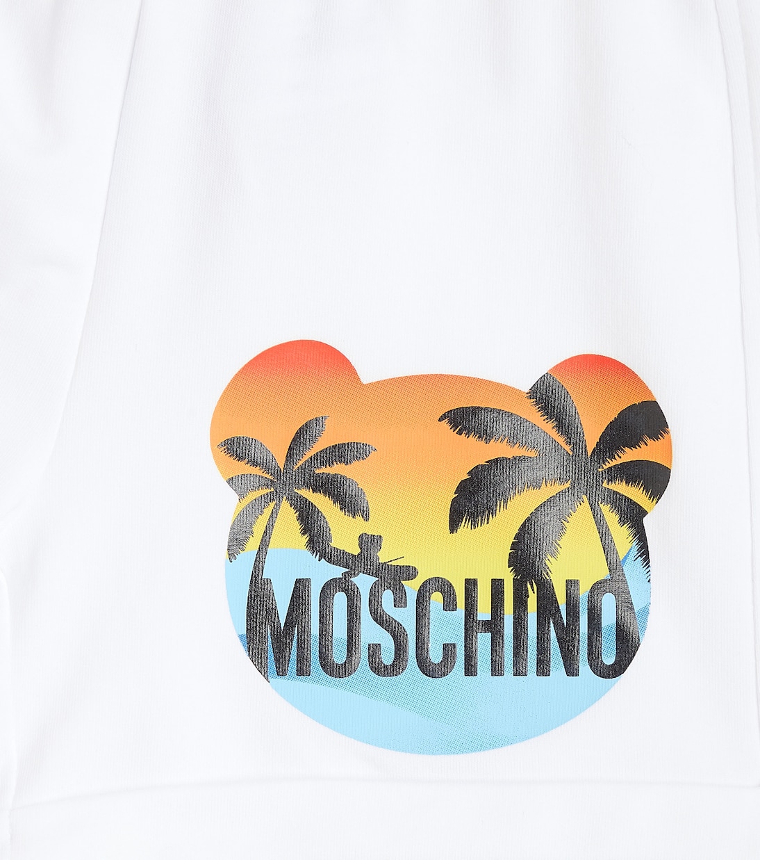 Printed cotton-blend jersey shorts | Moschino Kids