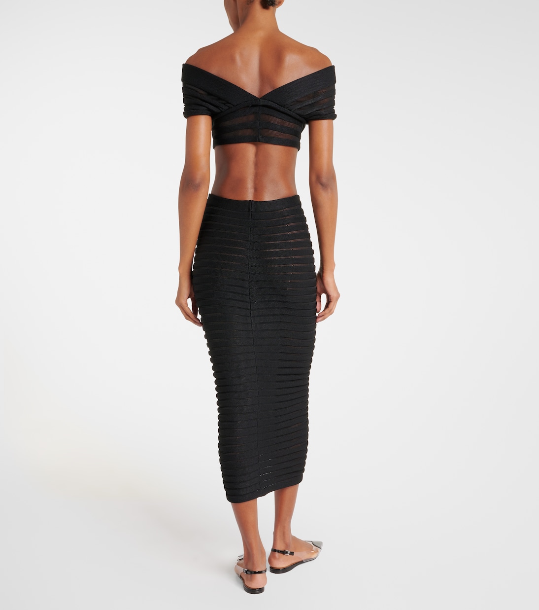 Skeleton knitted midi skirt | Alaïa