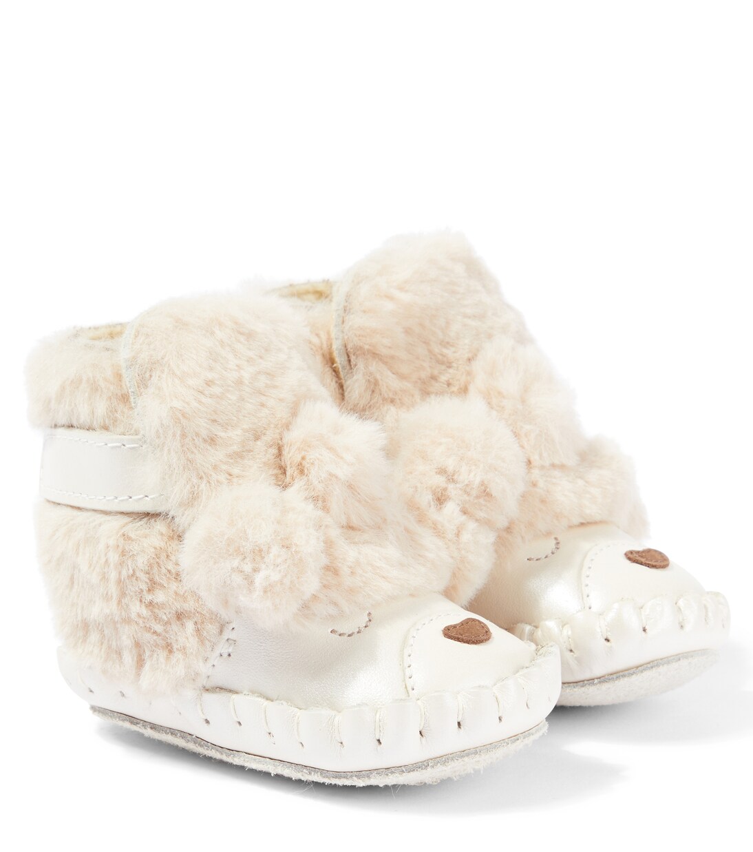 Baby Schuhe Kapi aus Leder und Faux Fur | Donsje