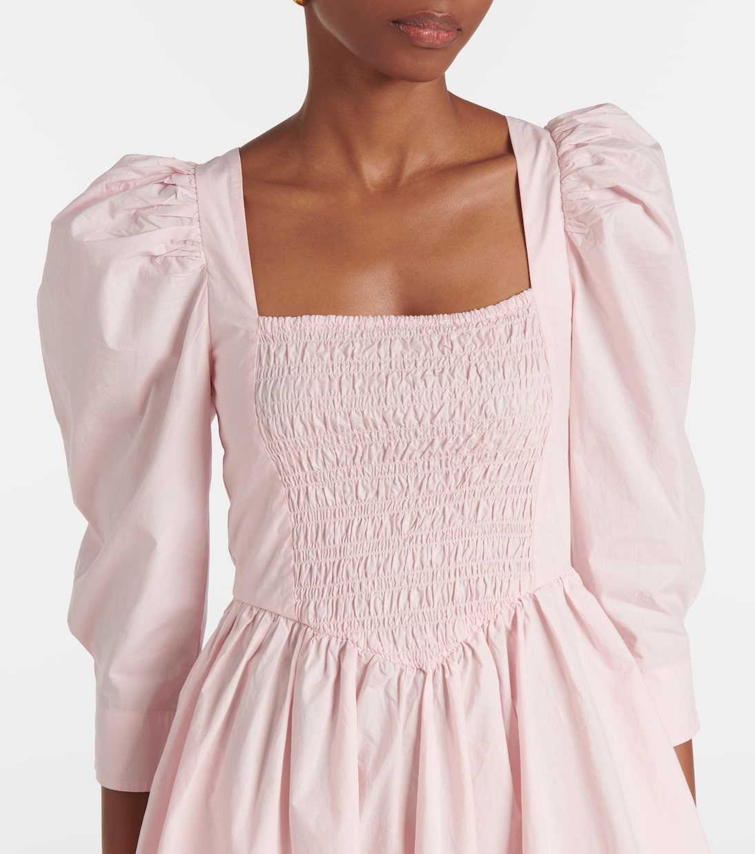 Abito midi in popeline di cotone | Ganni