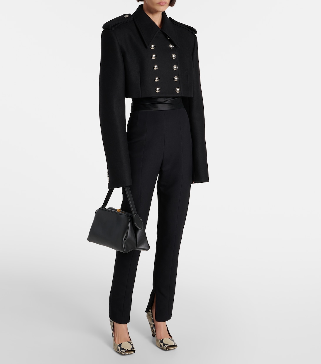 Cropped-Jacke Leara aus einem Wollgemisch | Khaite