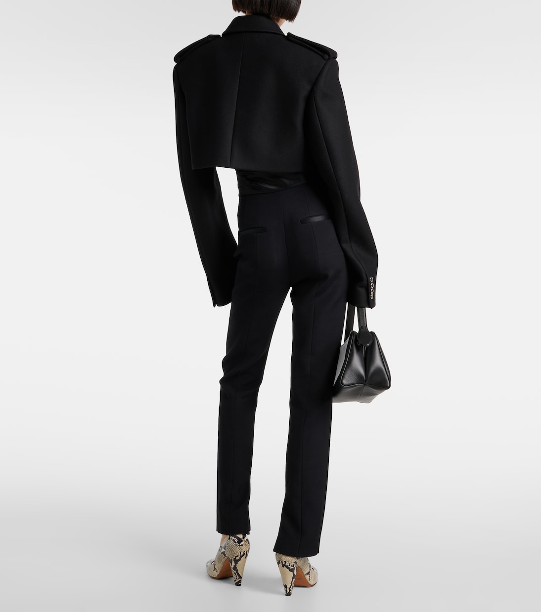 Cropped-Jacke Leara aus einem Wollgemisch | Khaite