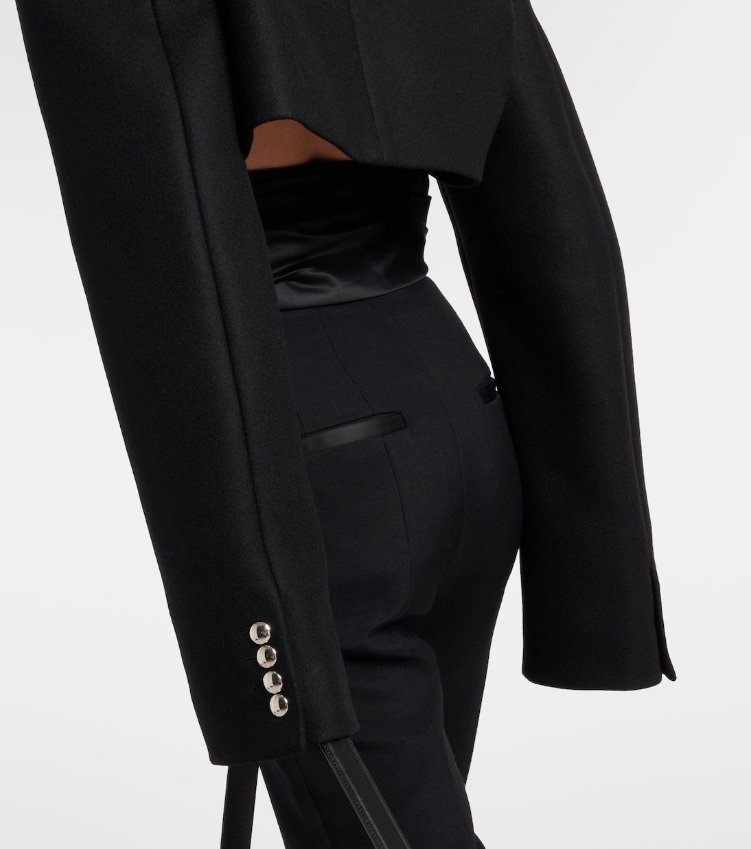 Cropped-Jacke Leara aus einem Wollgemisch | Khaite