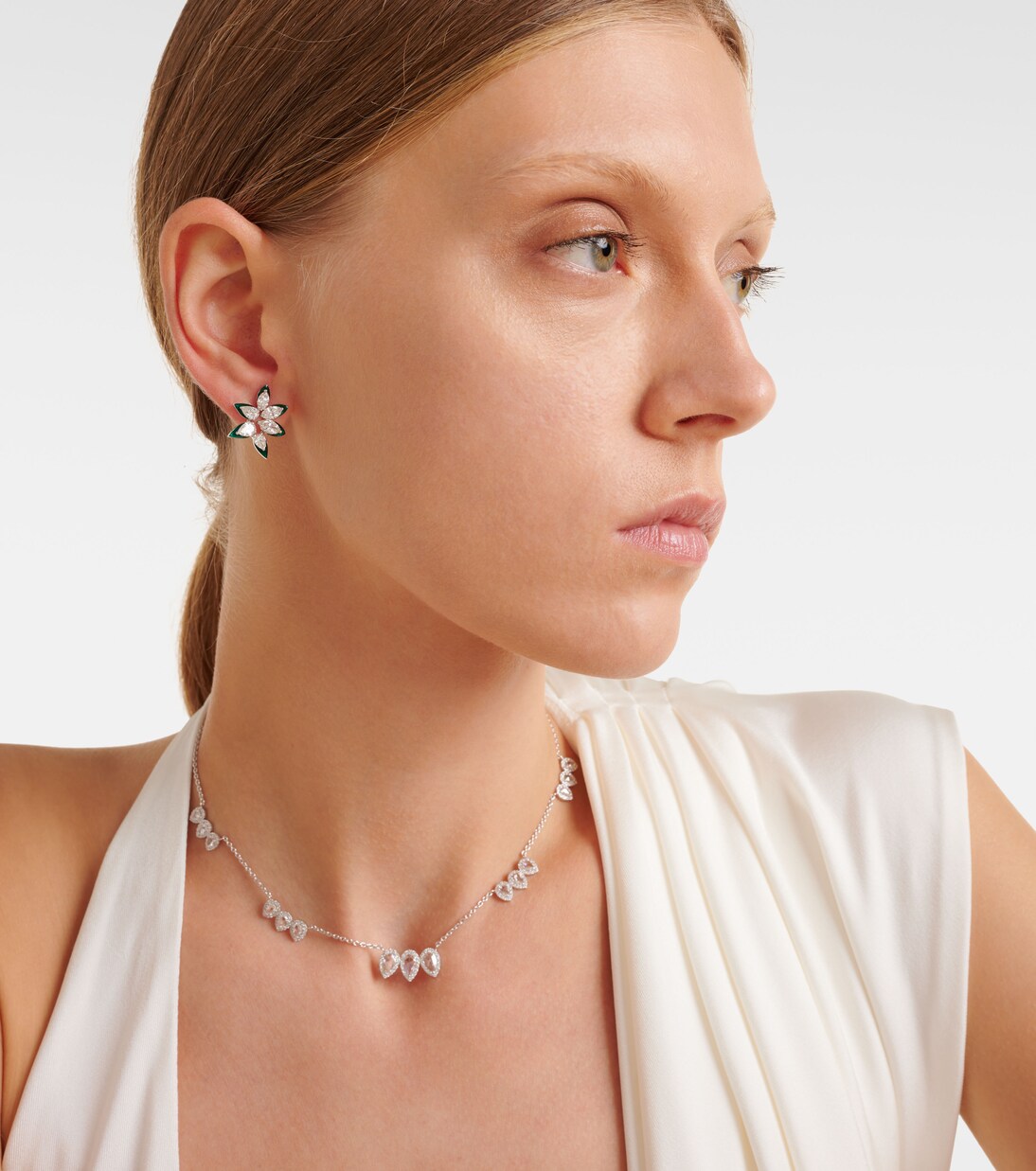 Orecchini in oro bianco 18kt con diamanti | Kamyen