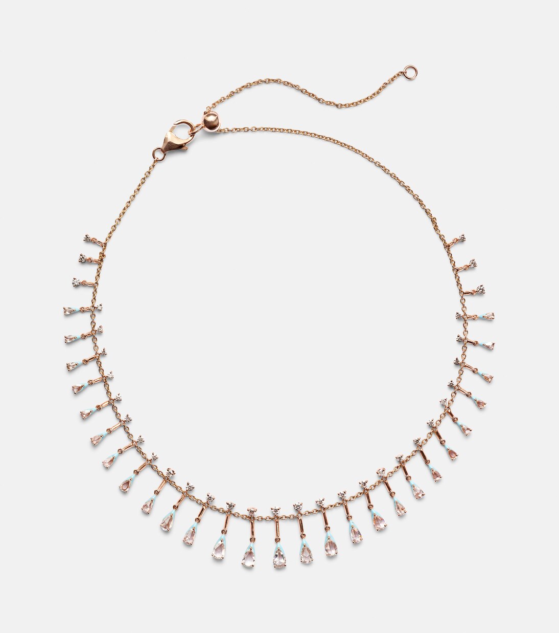 Golden Drop 18kt rose gold necklace with diamonds | Kamyen