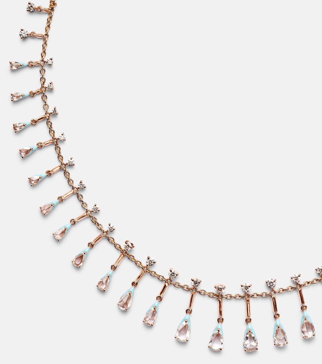 Golden Drop 18kt rose gold necklace with diamonds | Kamyen