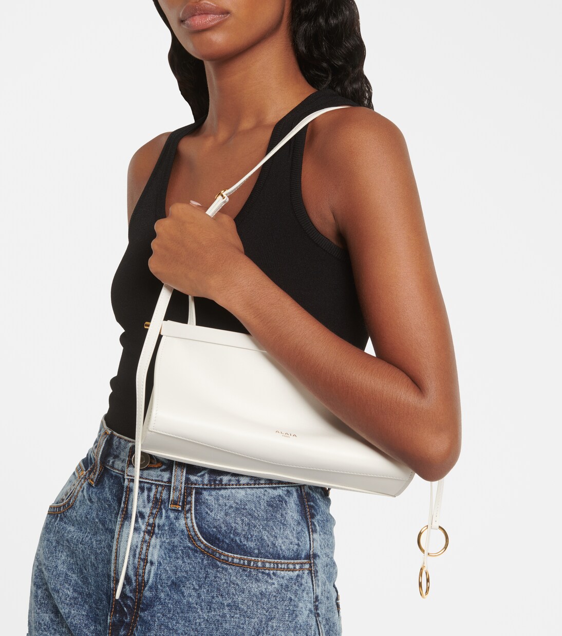 Le Click East West S号皮革单肩包 | Alaïa