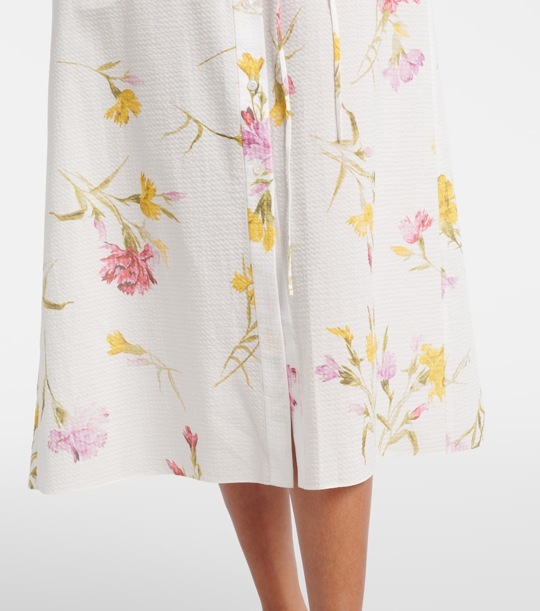 Bedrucktes Hemdblusenkleid aus Seersucker | Erdem