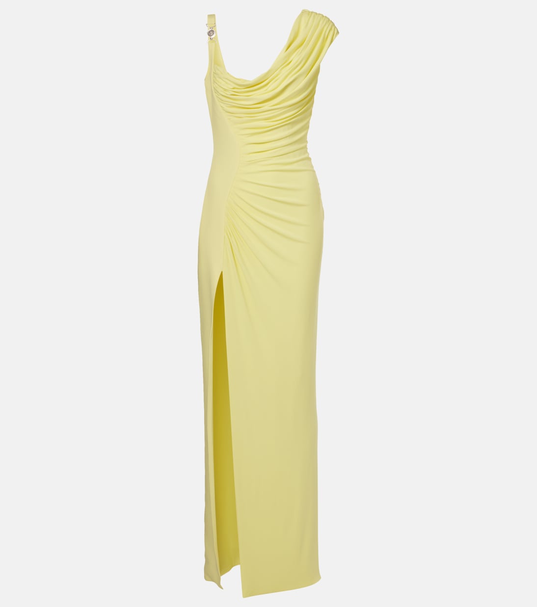 Medusa '95 draped crêpe jersey maxi dress | Versace