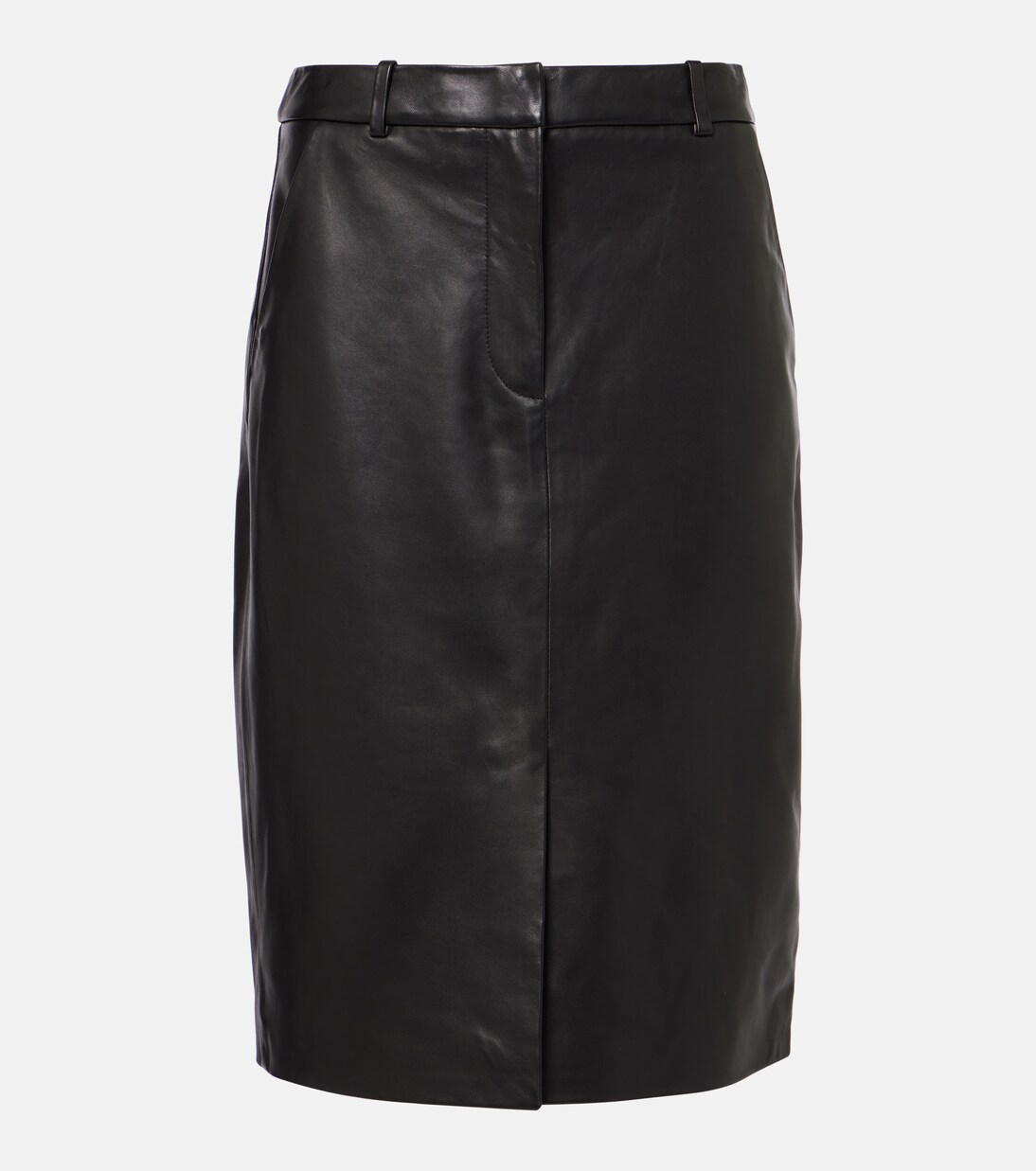 High-Rise-Bleistiftrock Maxine aus Leder | Veronica Beard