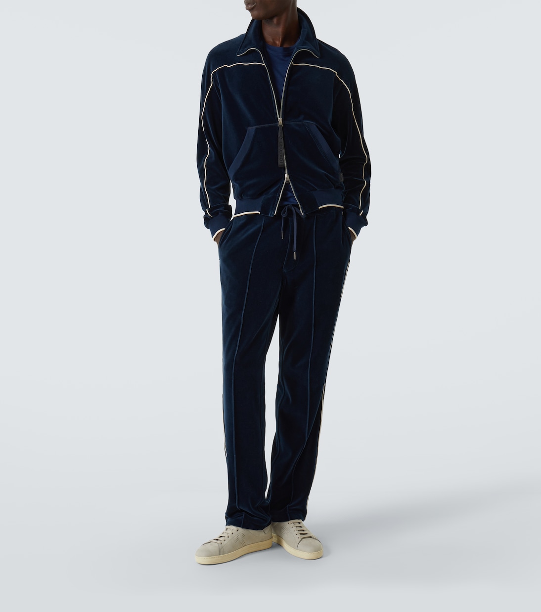 Cotton-blend velour track pants | Tom Ford