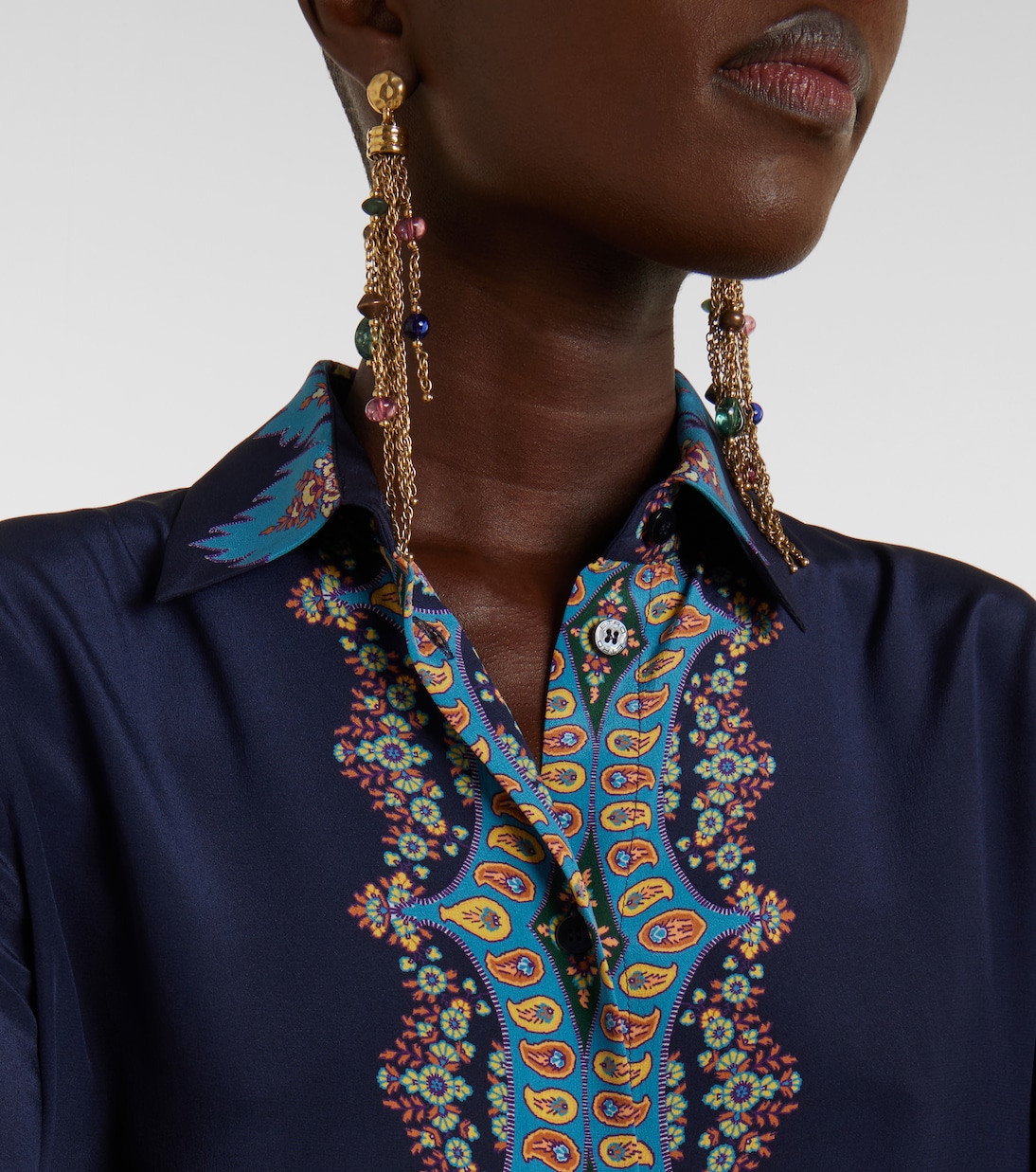 Bedrucktes Hemd aus Crêpe de Chine aus Seide | Etro