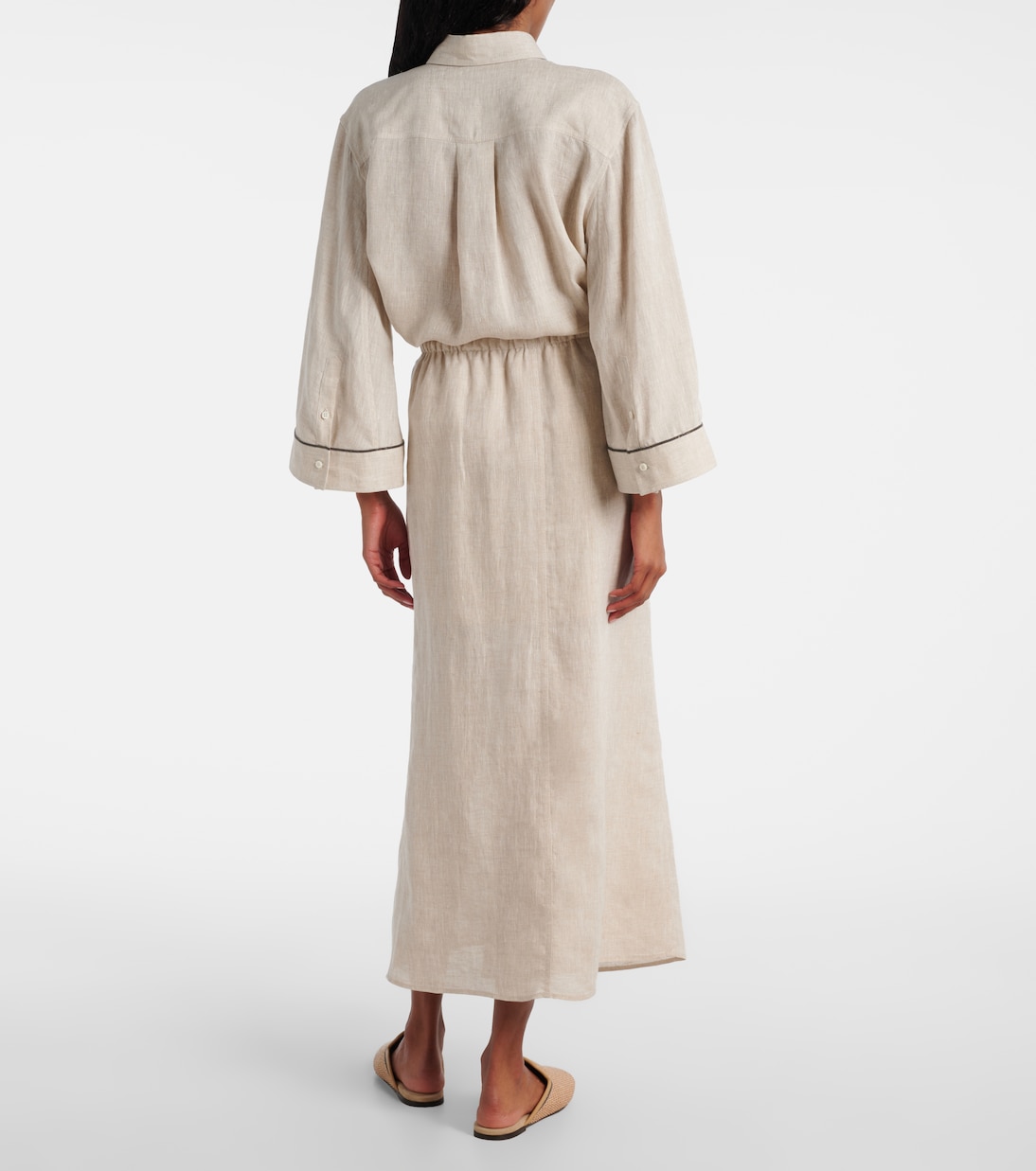 Monili linen maxi skirt | Brunello Cucinelli