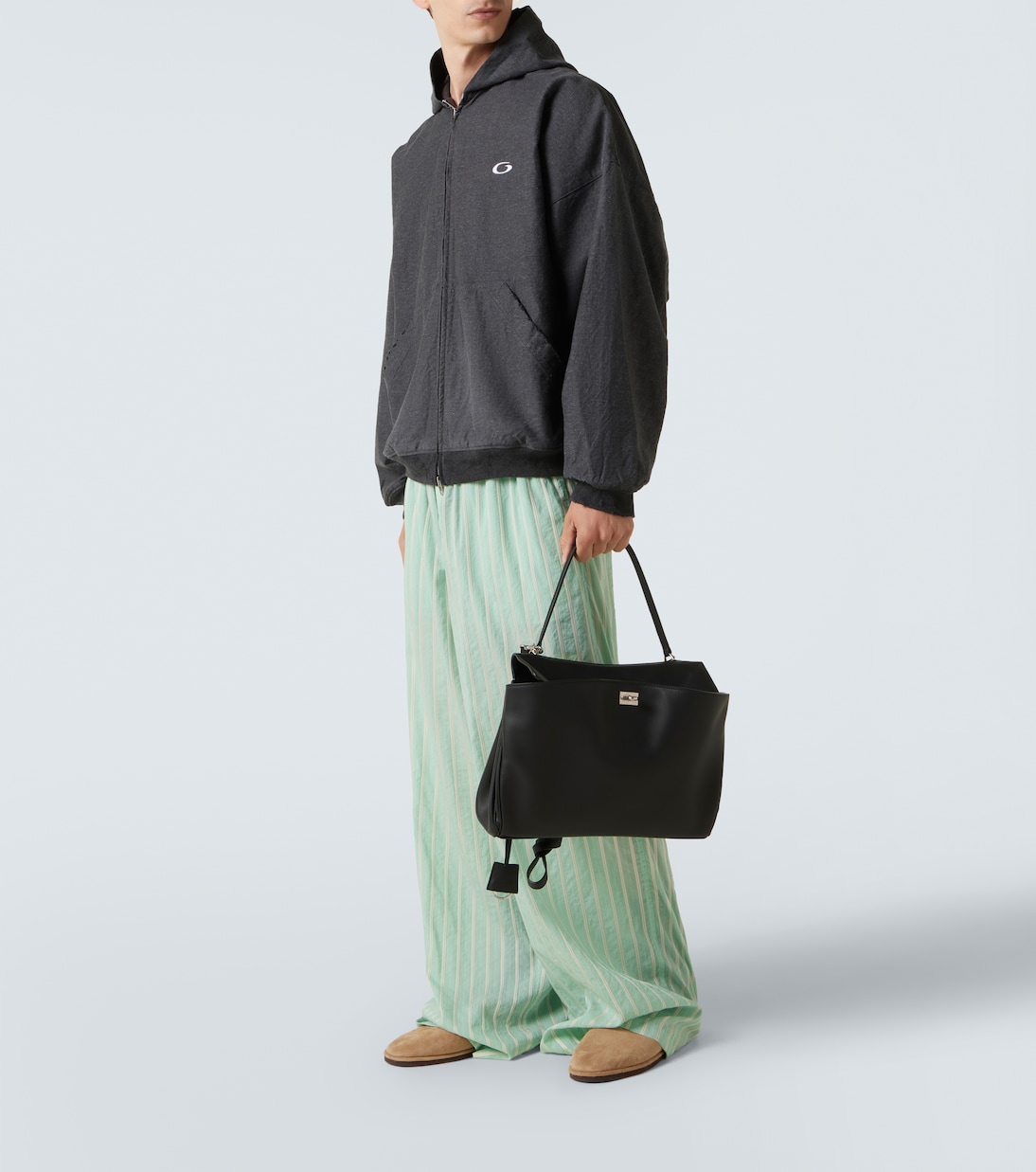 Trompe l-œil denim hoodie | Balenciaga