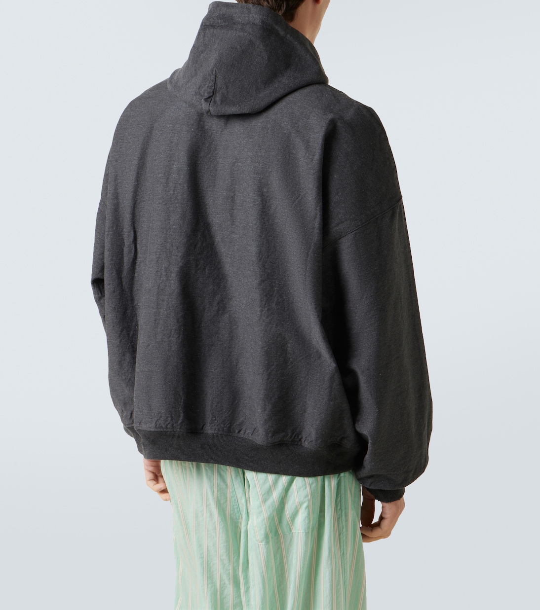 Trompe l-œil denim hoodie | Balenciaga