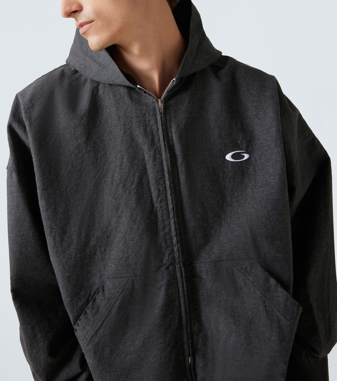 Trompe l-œil denim hoodie | Balenciaga