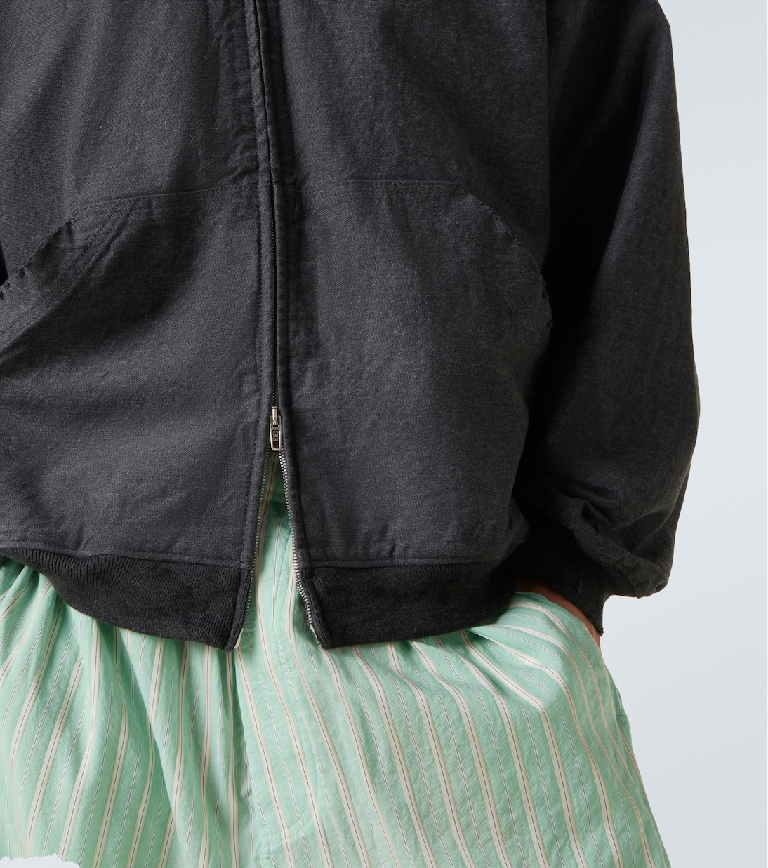 Trompe l-œil denim hoodie | Balenciaga