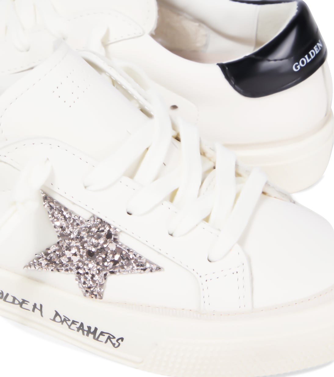 Sneakers May aus Leder mit Glitter | Golden Goose Kids
