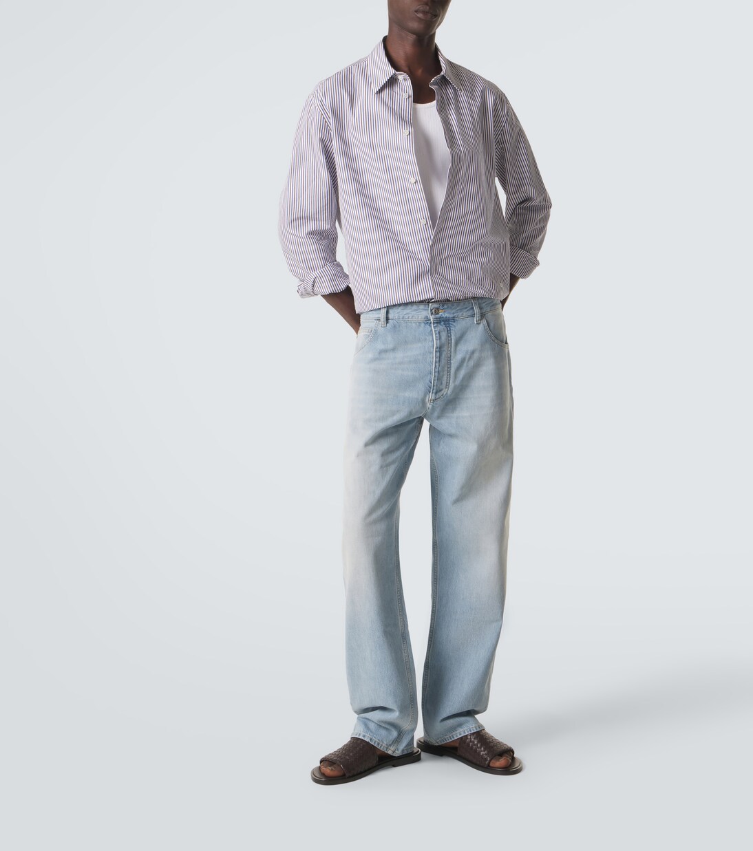 Elio Intrecciato leather slides | Bottega Veneta