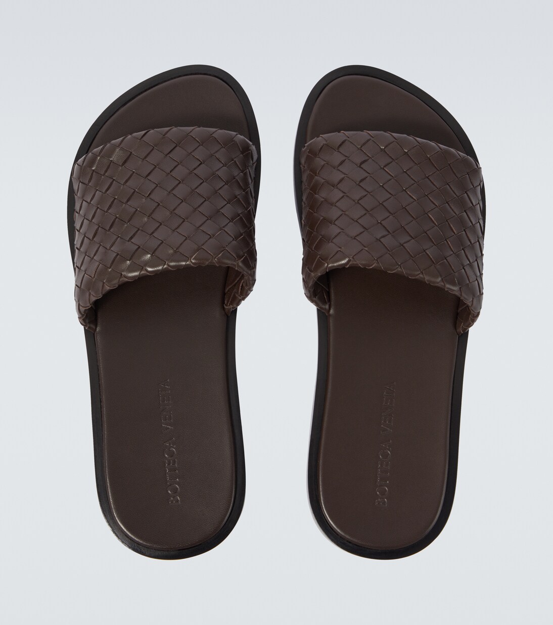 Elio Intrecciato leather slides | Bottega Veneta