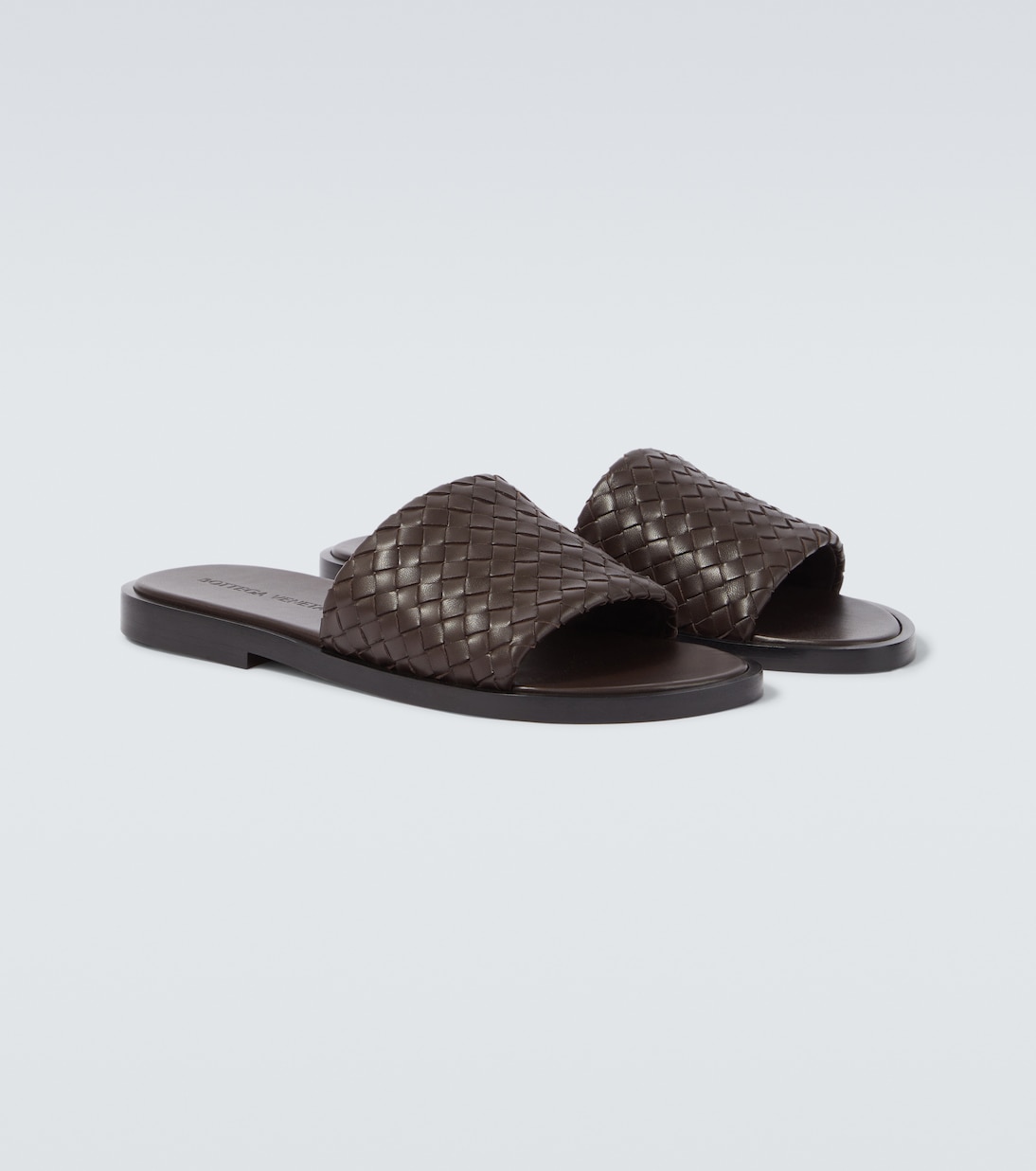 Elio Intrecciato leather slides | Bottega Veneta