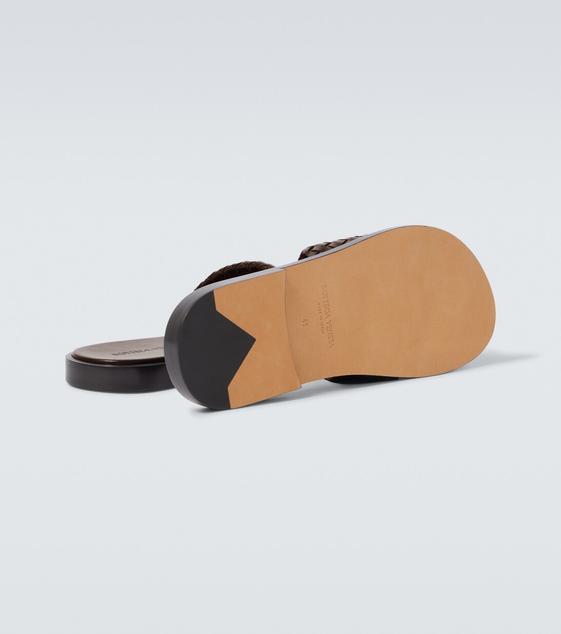 Elio Intrecciato leather slides | Bottega Veneta
