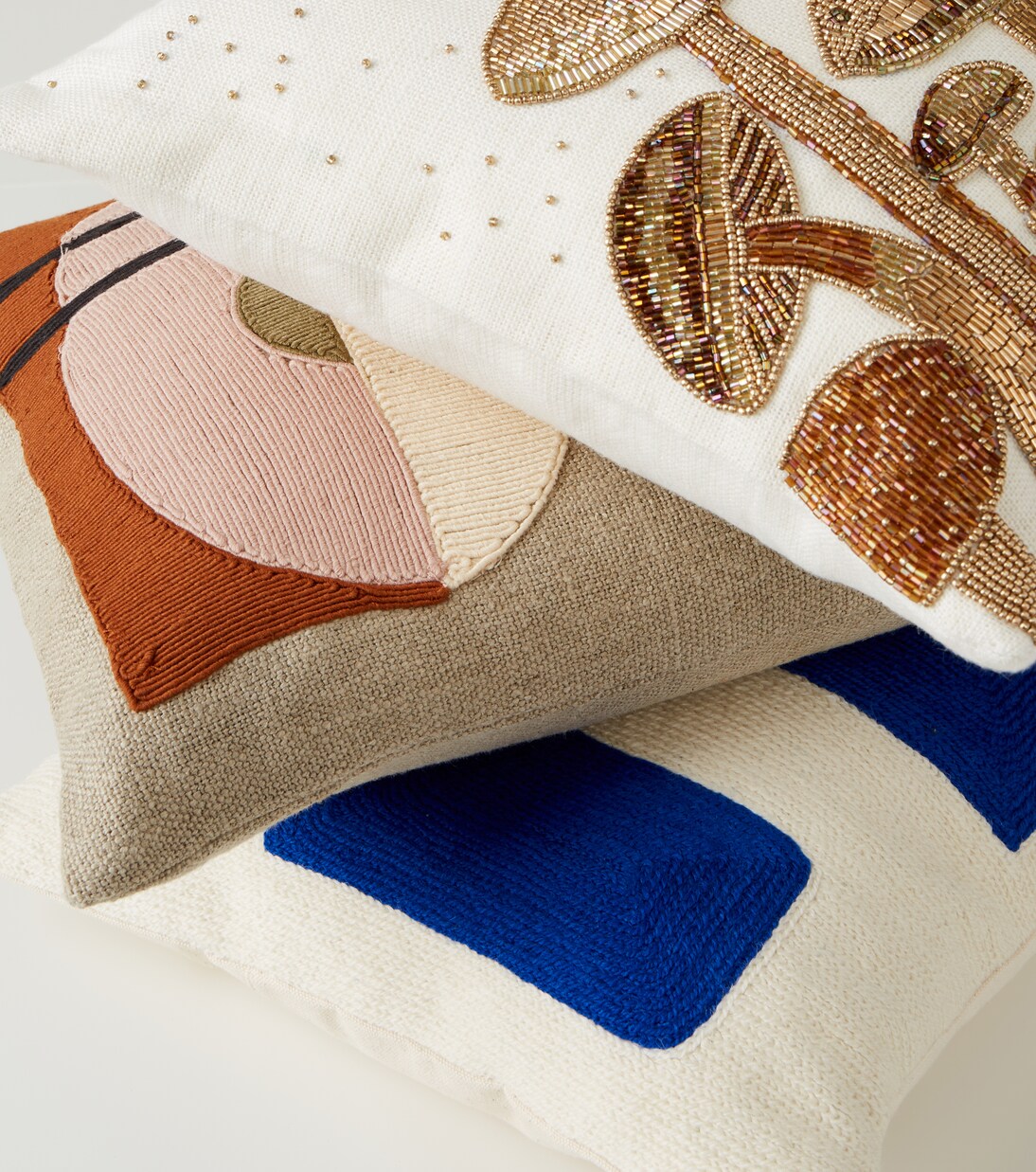 Ojai Blocks wool and cotton cushion | Jonathan Adler