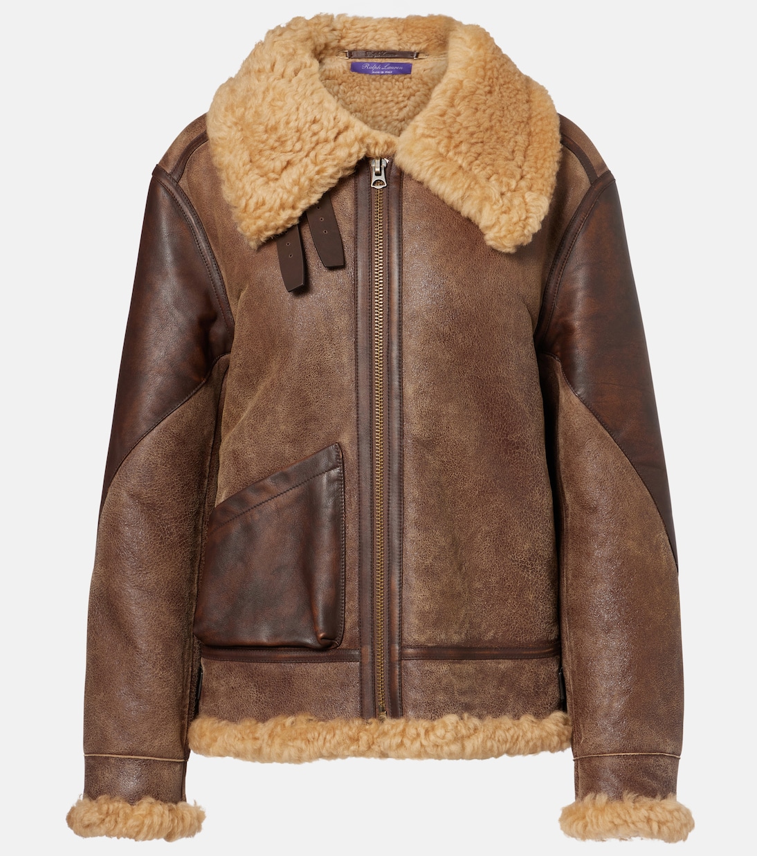 Lederjacke mit Shearling | Ralph Lauren Collection