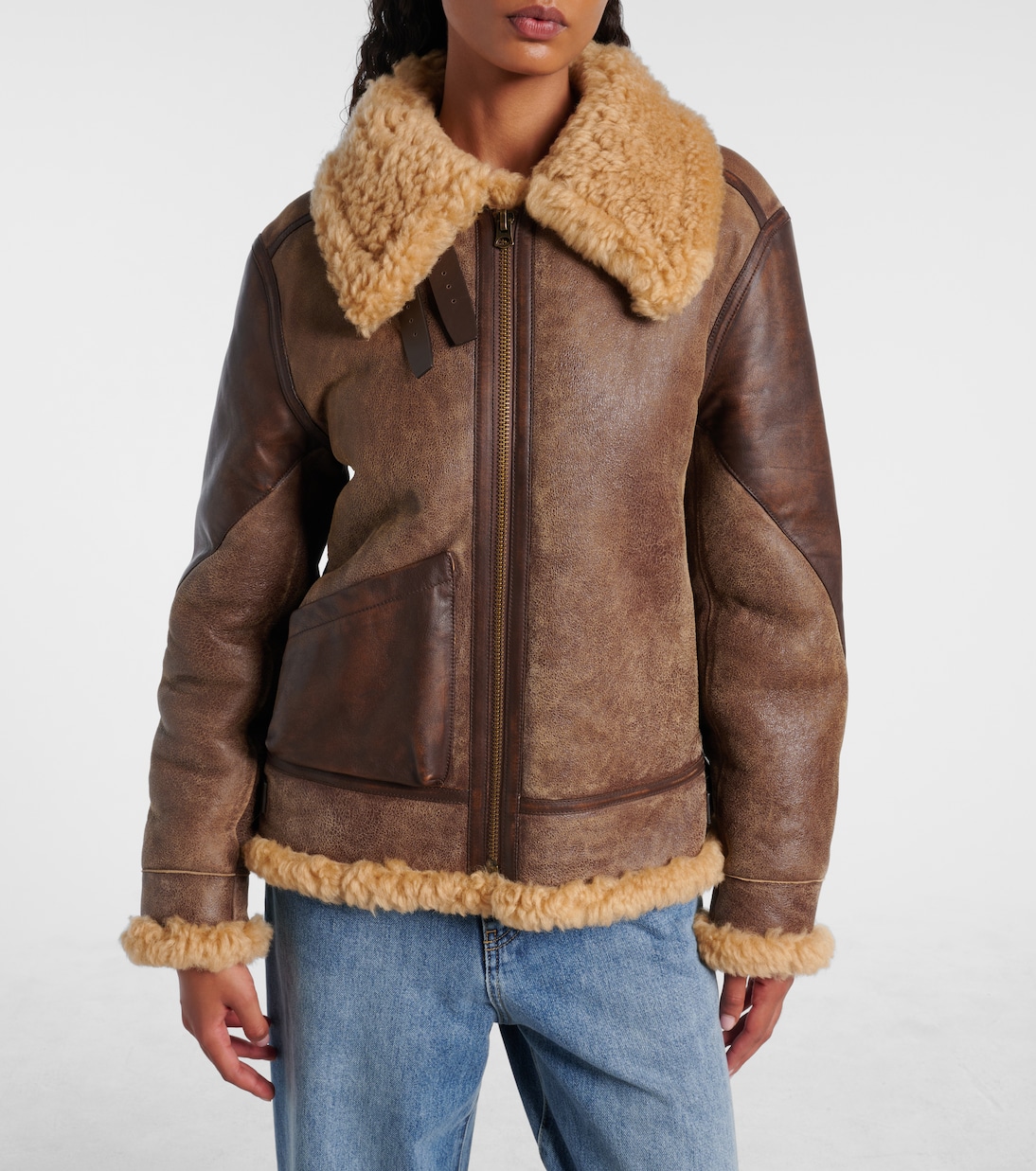 Lederjacke mit Shearling | Ralph Lauren Collection