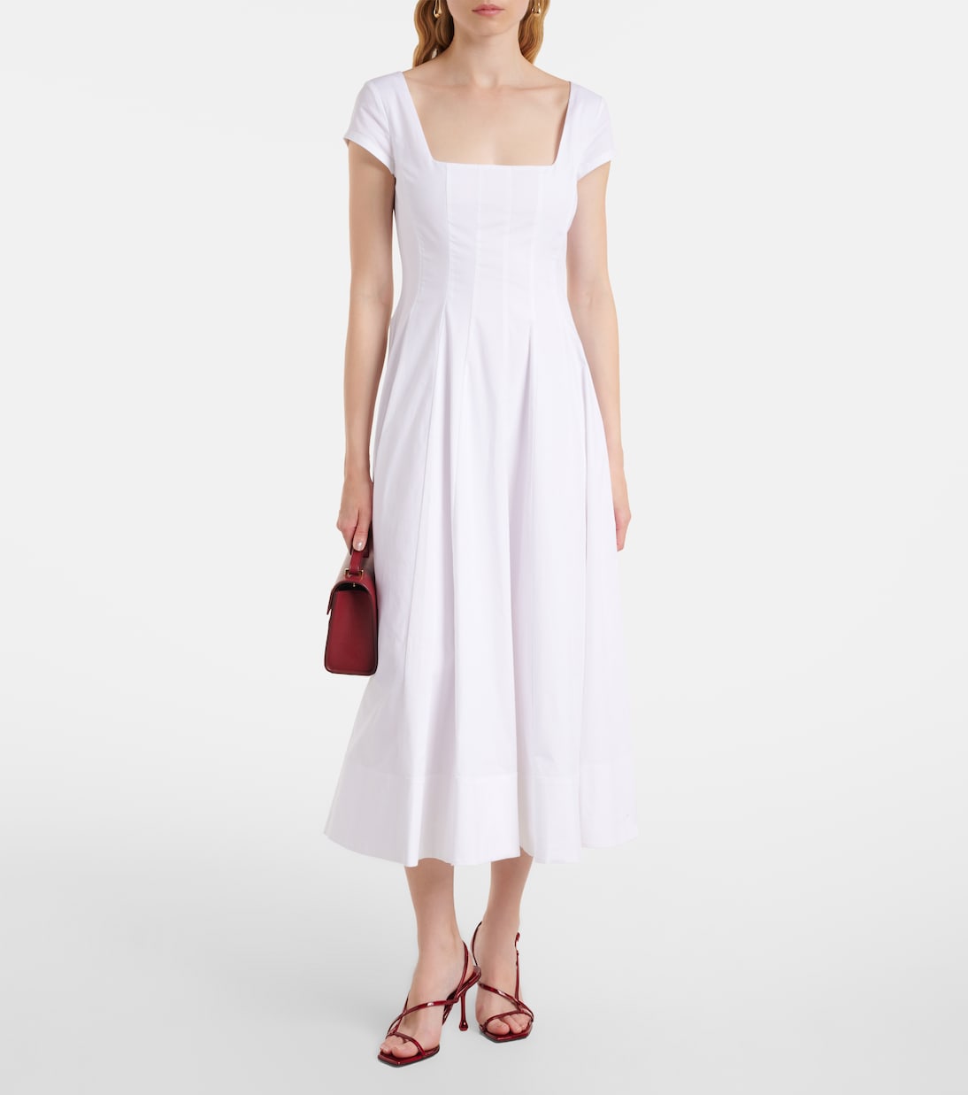 Abito midi Wells a pieghe | Staud