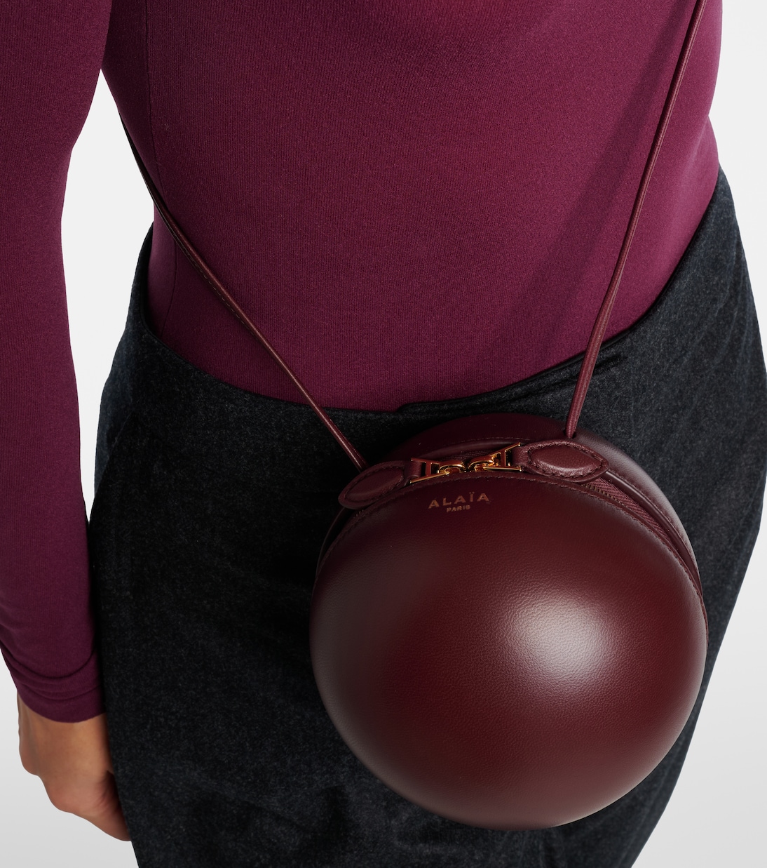 Sac à bandoulière Sphere Mini en cuir | Alaïa