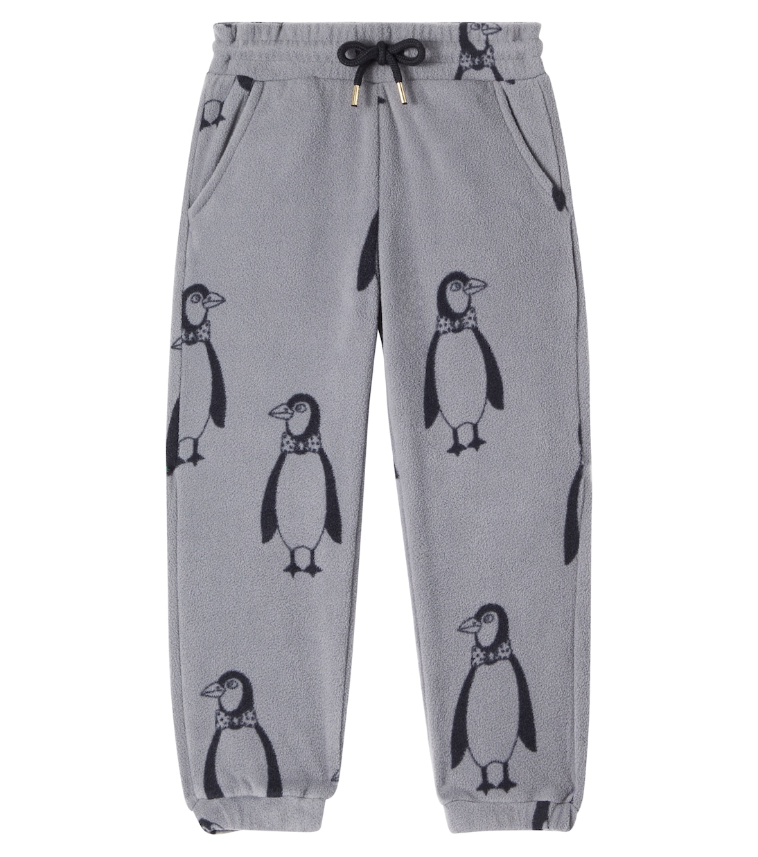 Penguin printed fleece sweatpants | Mini Rodini