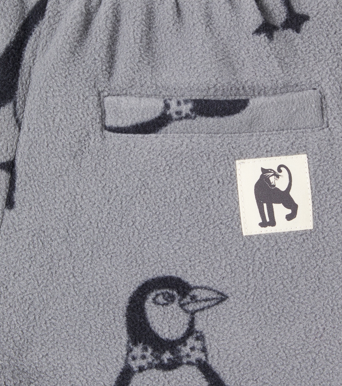 Penguin printed fleece sweatpants | Mini Rodini