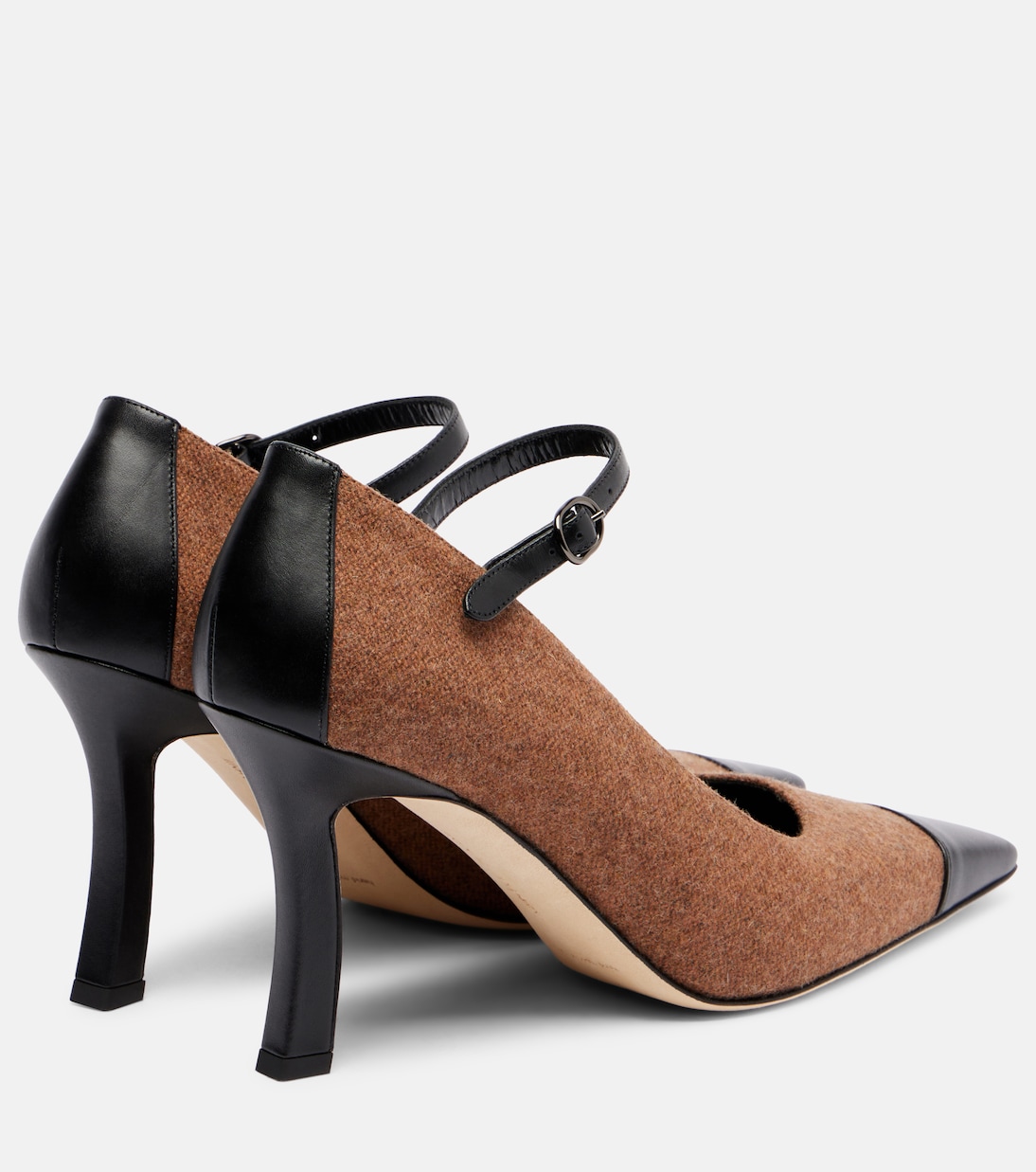 Semele 90 leather-trimmed tweed pumps | Manolo Blahnik