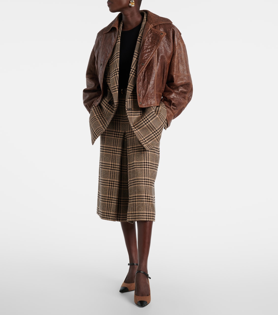 Semele 90 leather-trimmed tweed pumps | Manolo Blahnik