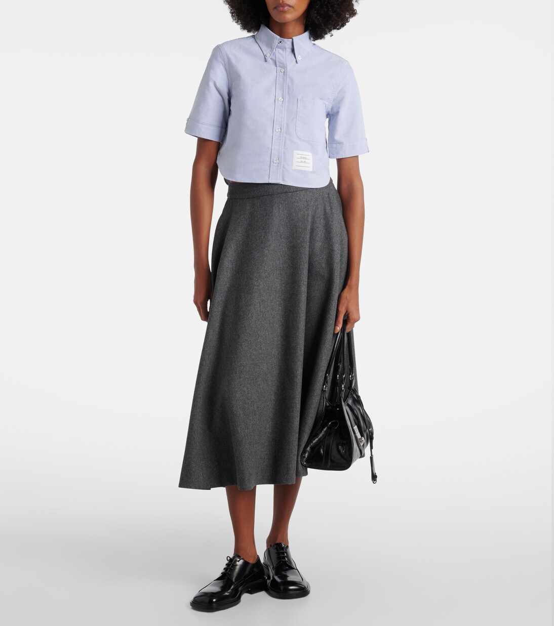 Cropped cotton shirt  | Thom Browne