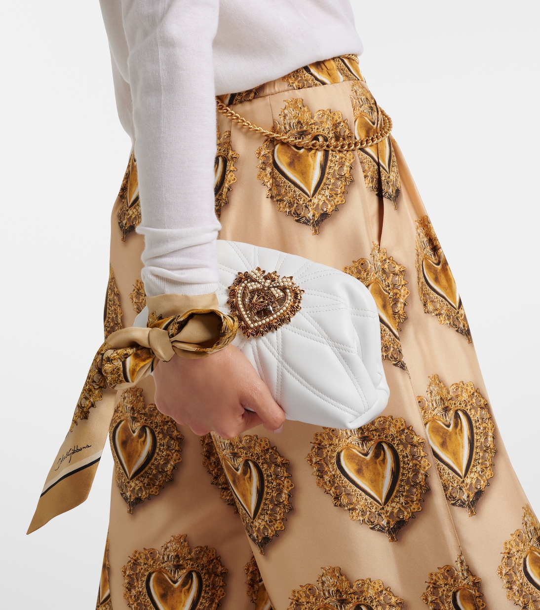 Sac Devotion Small en cuir à ornements | Dolce&Gabbana