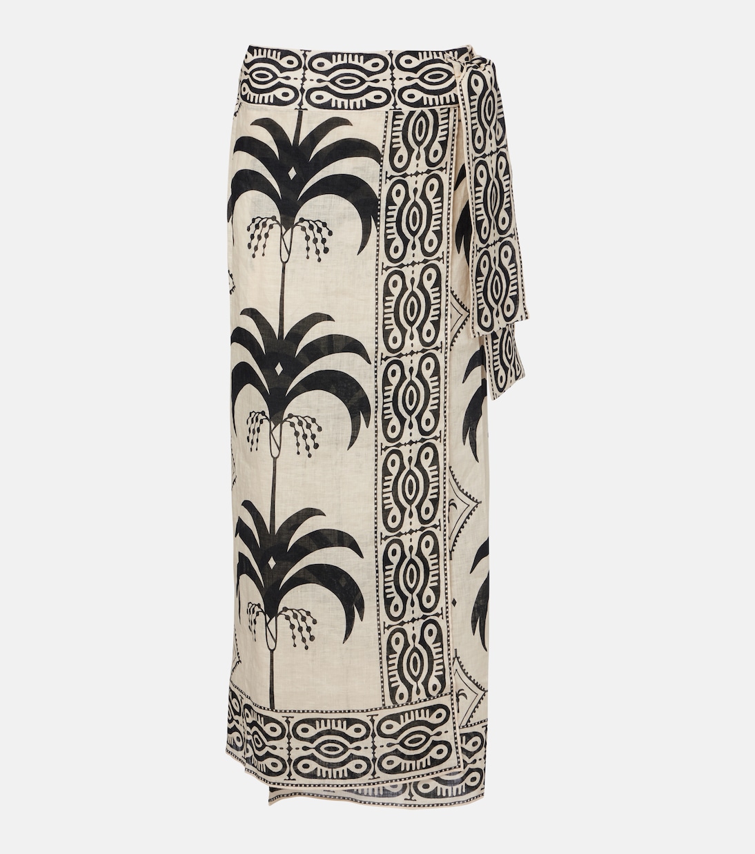 Printed linen beach cover-up | Johanna Ortiz