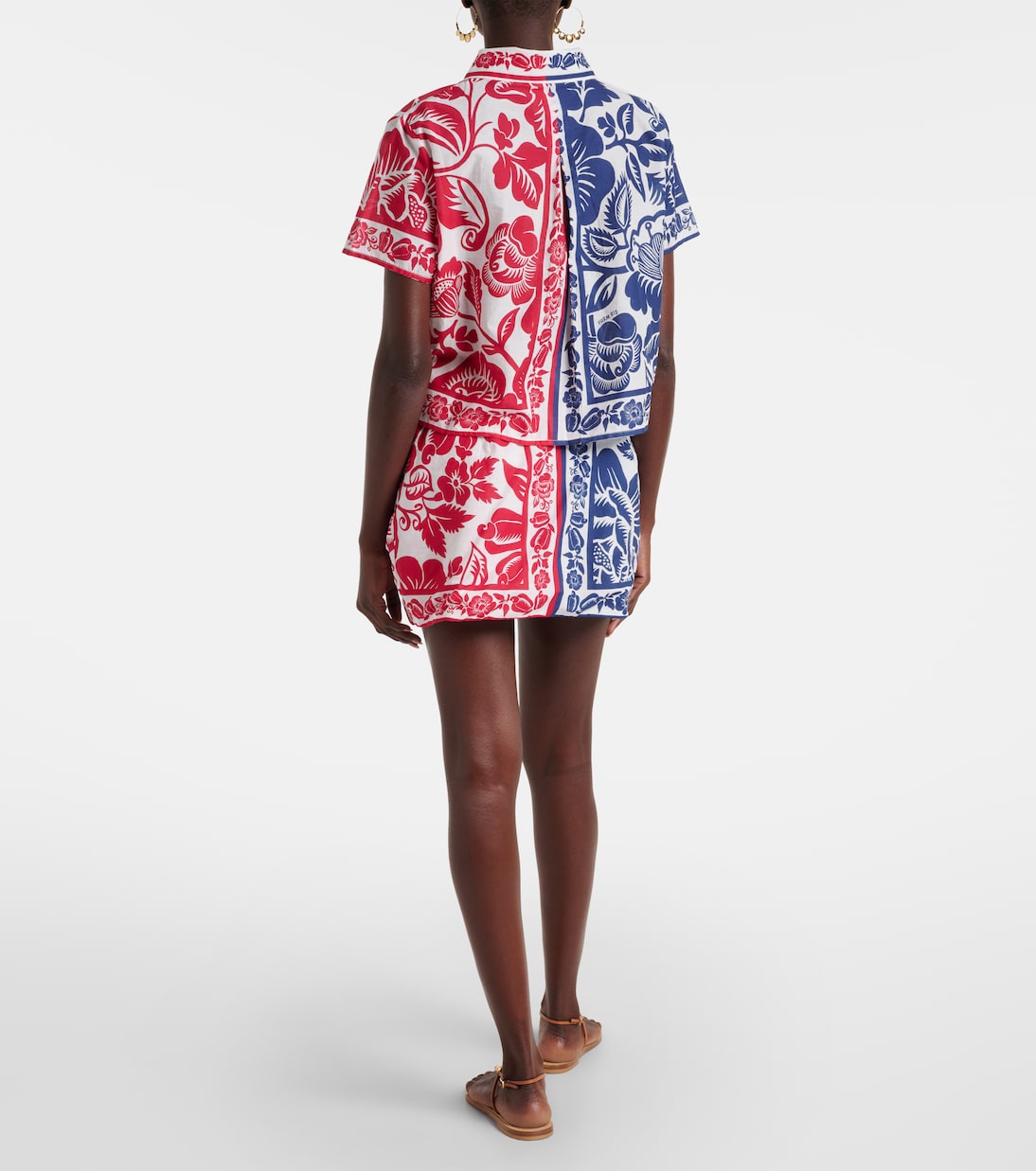 Cashew And Birds cotton miniskirt | Farm Rio