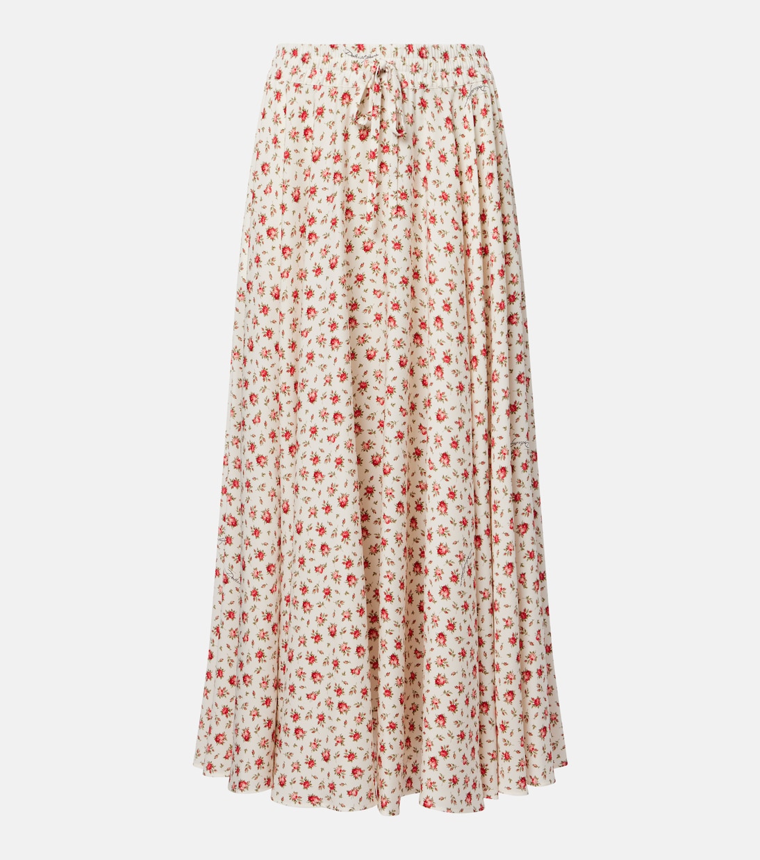 Floral silk-blend midi skirt | Dolce&Gabbana