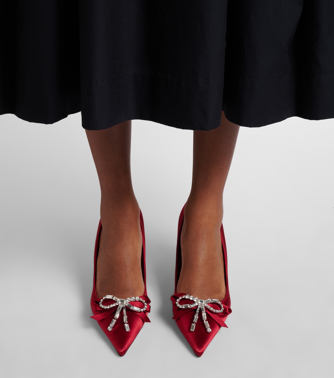 Auria 70 embellished satin pumps | Jimmy Choo