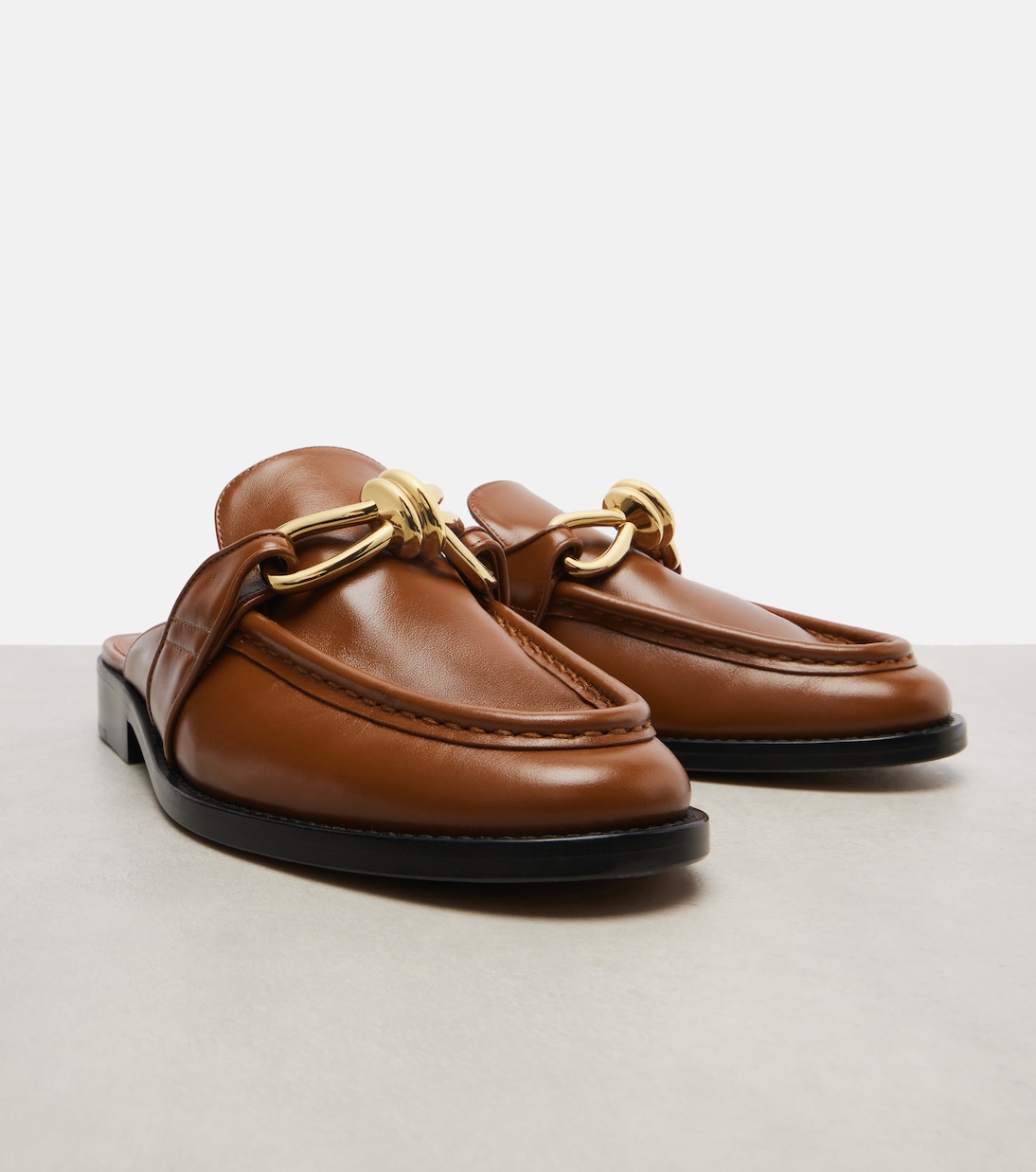 Astaire Knot leather mules | Bottega Veneta