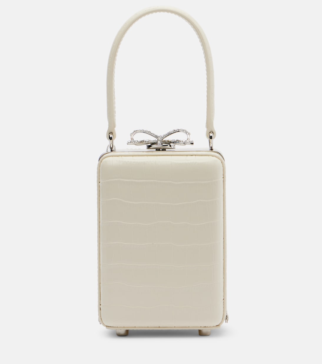 Tote Bag Micro aus Leder mit Kristallen | Self-Portrait