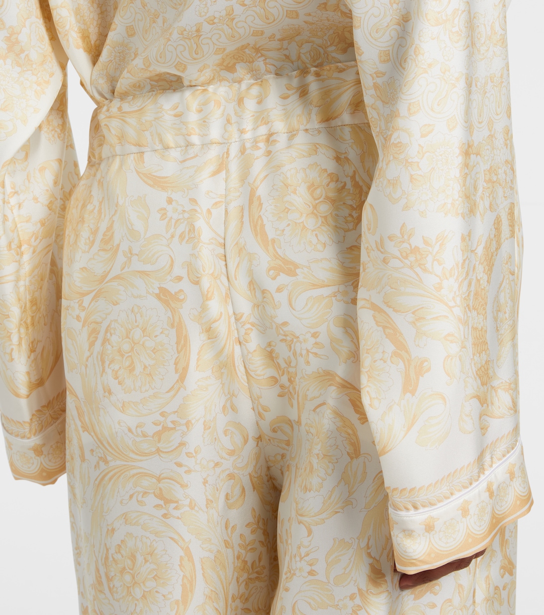 Underwater Barocco silk palazzo pants | Versace
