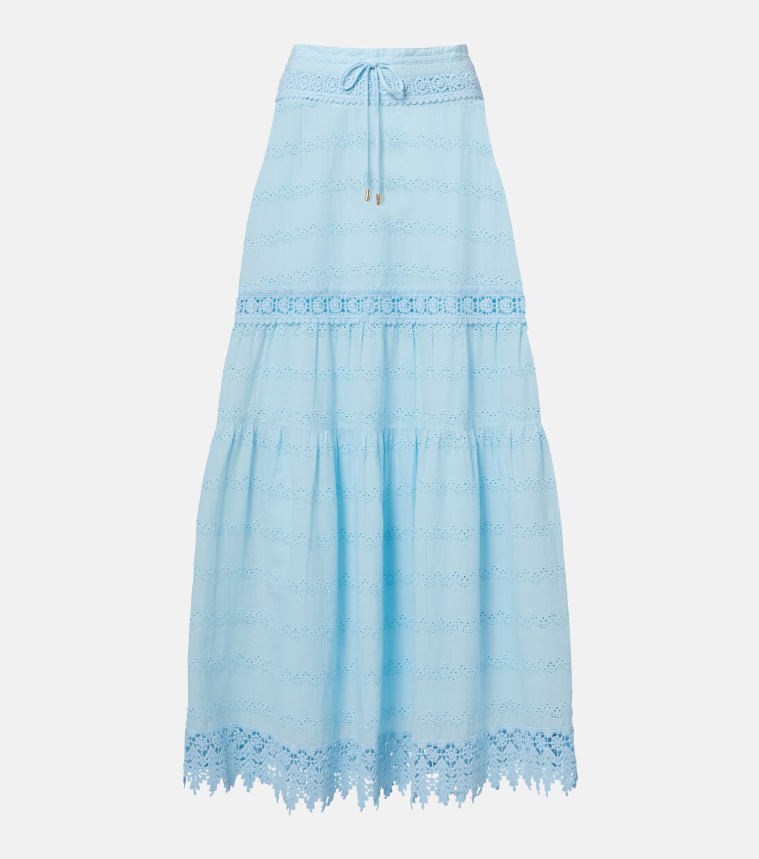 Alessia broderie anglaise cotton maxi skirt | Melissa Odabash