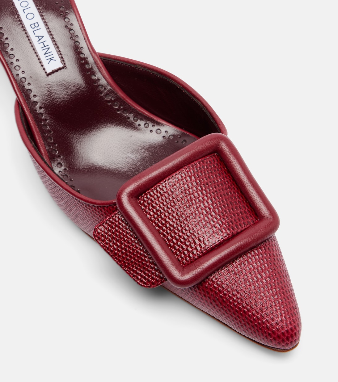 Maysale 50 snake-effect leather mules | Manolo Blahnik