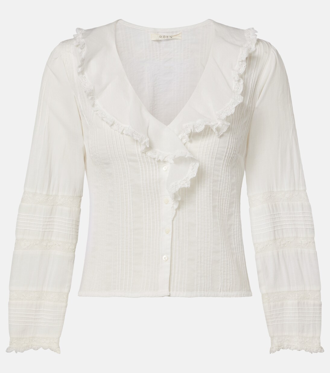 Huguette ruffled cotton blouse | Dôen