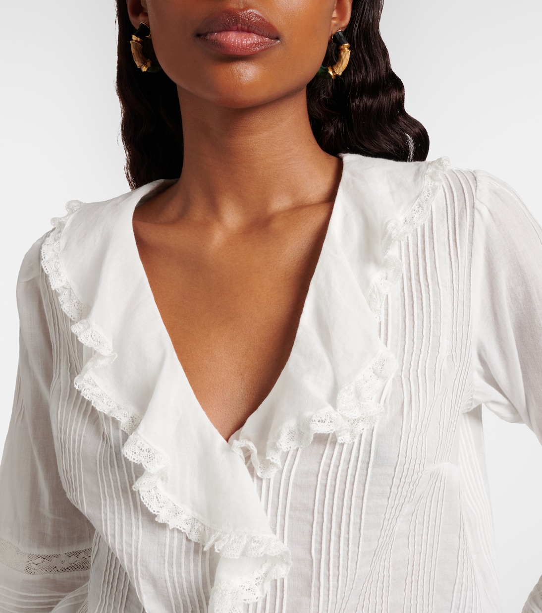 Huguette ruffled cotton blouse | Dôen