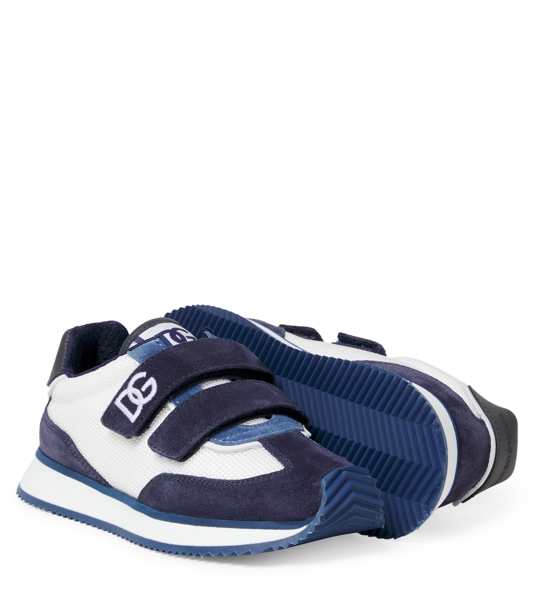 DG suede-trimmed sneakers | Dolce&Gabbana Kids