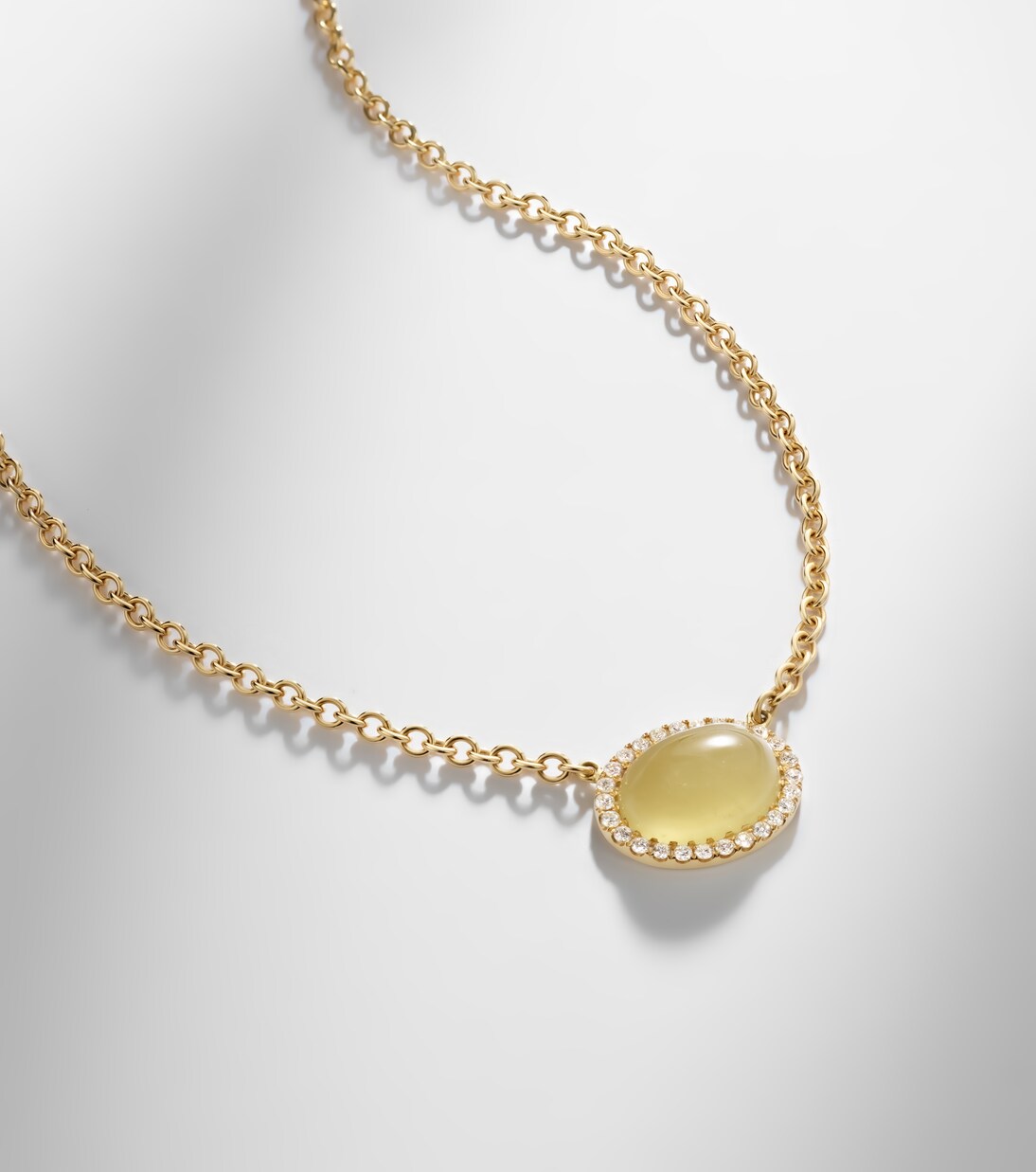 Collana Bermuda Grass in oro 18kt con berillo e diamanti | Octavia Elizabeth